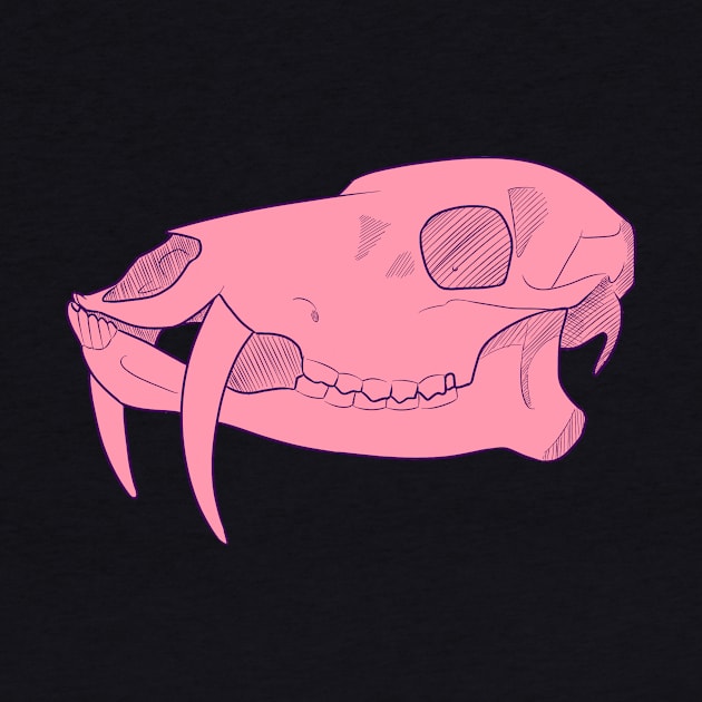 Pink Deer Mule Skull by Pallas